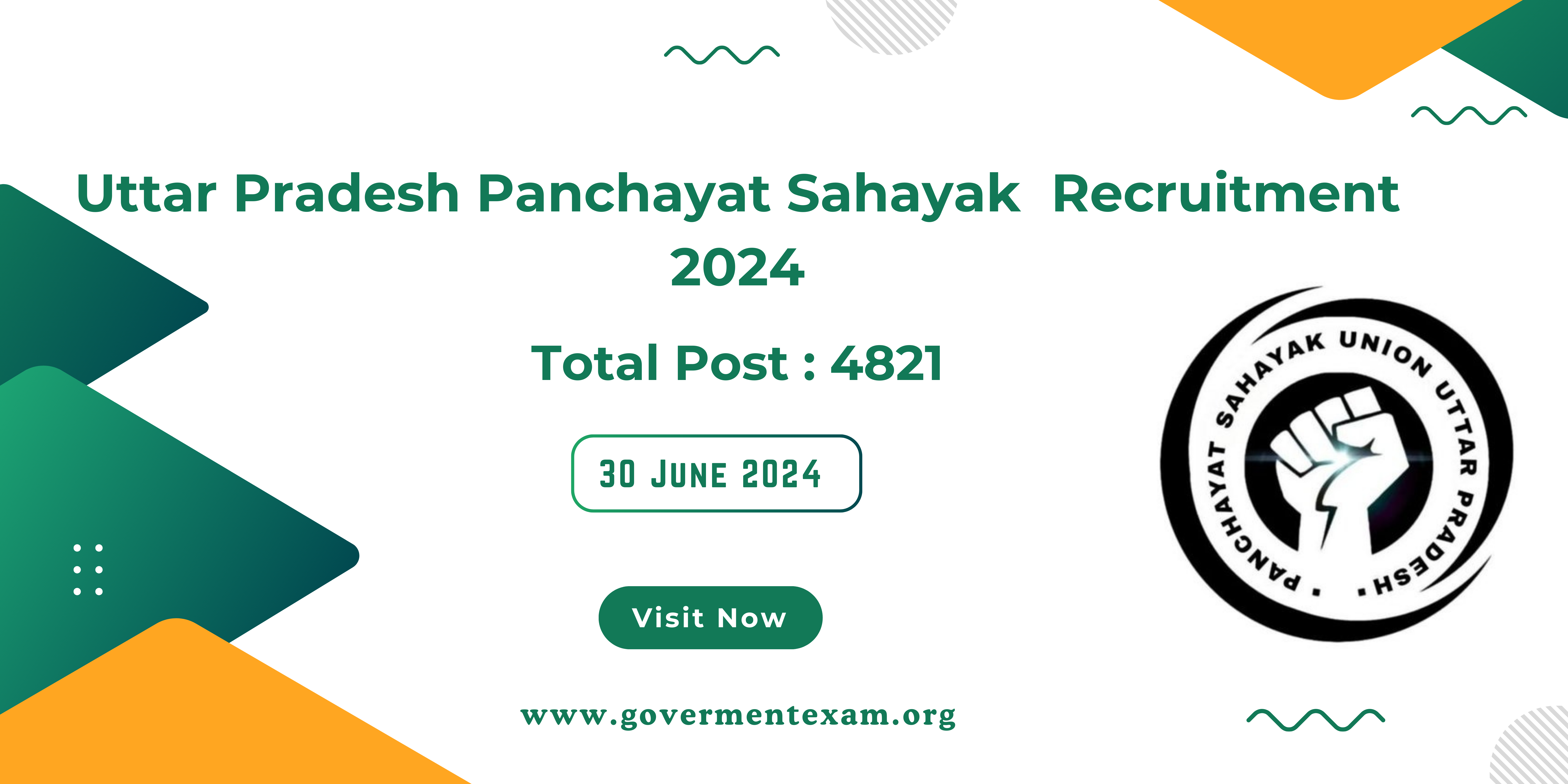 Uttar Pradesh Panchayat Sahayak Jobs: 4821 Positions Open 2024